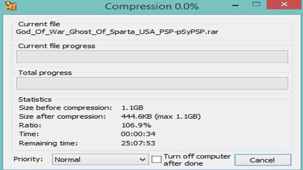 Compress 1GB File Into 100MB 