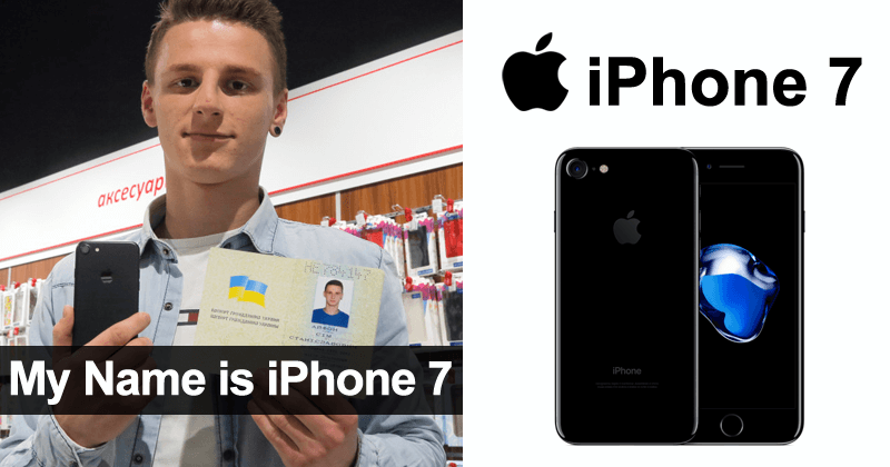 Meet The Man Who Officially Changed His Name To iPhone 7