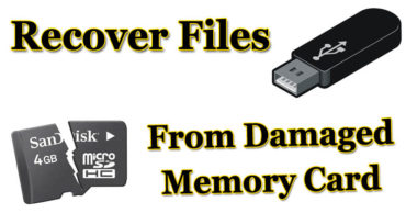 How To Recover Files From Corrupt/Damaged Memory Card or USB Drive
