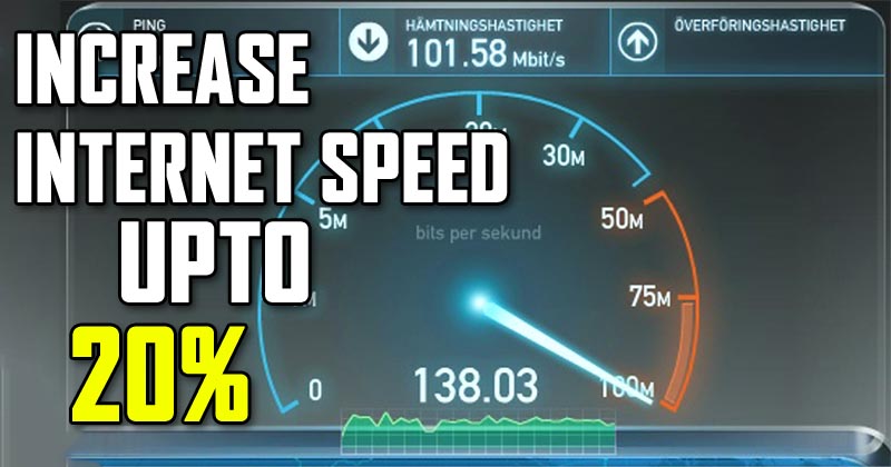 How To Increase Your Internet Speed Upto 20%