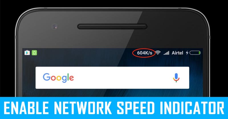 How To Display Internet Speed In Android Status Bar