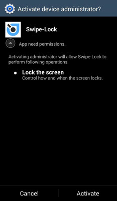 Lock Your Android Device With Just A Swipe