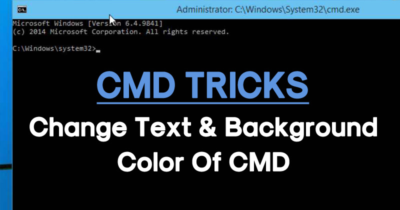 How To Change Text And Background Color Of CMD
