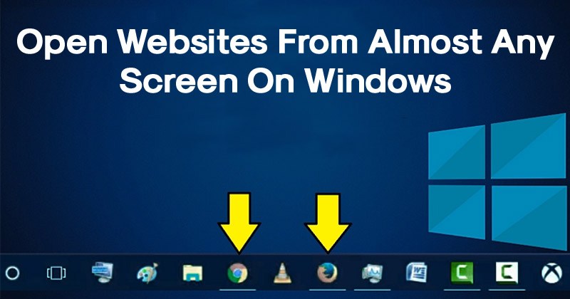 How To Open Any Website From Almost Any Screen On Windows