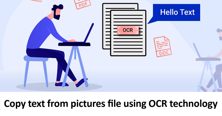 Copy text from pictures file using OCR technology